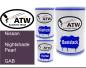 Preview: Nissan, Nightshade Pearl, GAB: 500ml Lackdose + 500ml Klarlack + 250ml Härter - Set, von ATW Autoteile West.